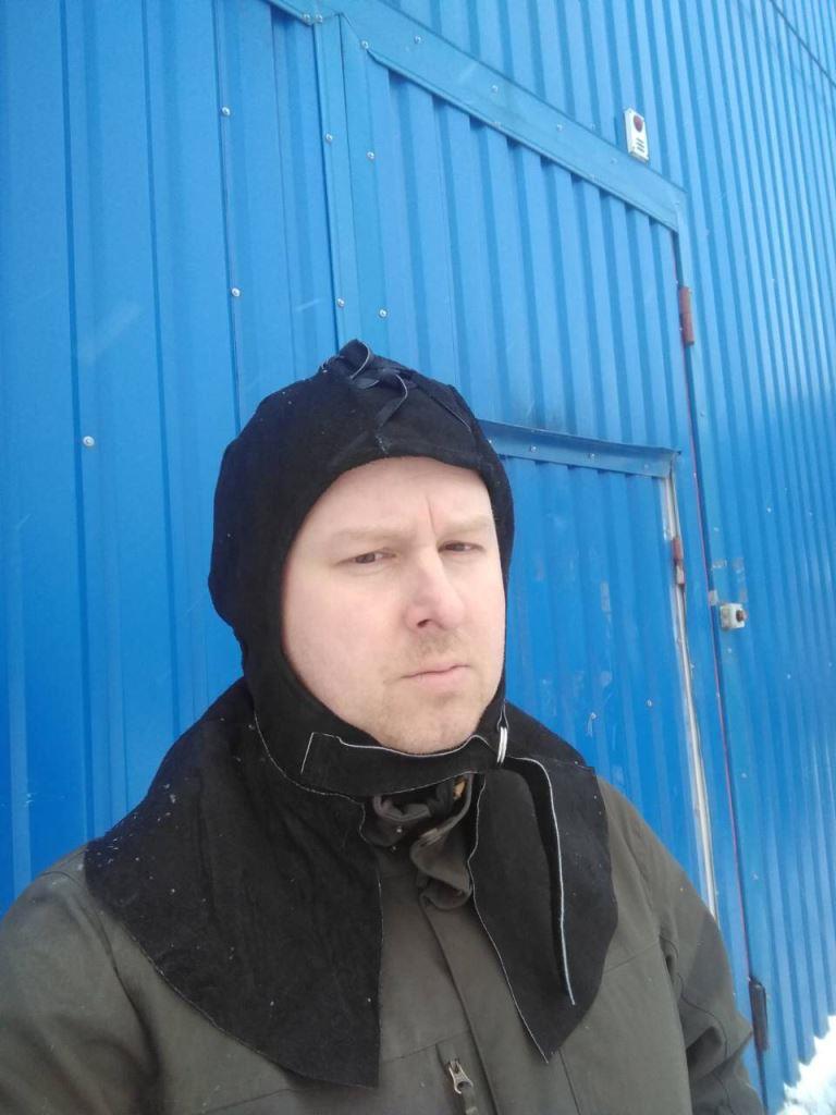 Подшлемник спилковый утепленный